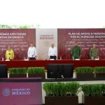 Evalúan AMLO y AMH avances del Plan de Apoyo a la Población Afectada por el huracán “Agatha”