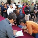 Firman acuerdo Martínez Neri y trabajadores del sindicato