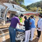 Helicóptero del Gobierno del Estado traslada a joven mujer con embarazo de alto riesgo