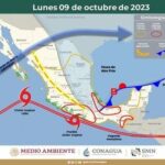 Ante frente frío número 4, probabilidad de lluvias en Cuenca, norte del Istmo, Sierra de Flores Magón y Sierra de Juárez