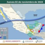 Evento de norte, lluvias y lloviznas tendrán presencia este jueves en Oaxaca